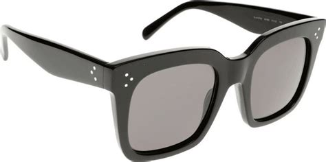 celine sunglass cl 41076 s 807 black frame|Celine Square Sunglasses CL41076S 807BN Shiny Black 41076.